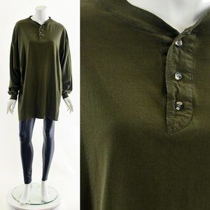 Oversize 90s Grunge Green Long Sleeve Tee